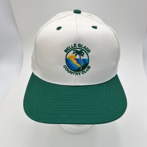 Vintage Belle Glade Country Club Hat Cap Triangle Headwear Brand Snapback